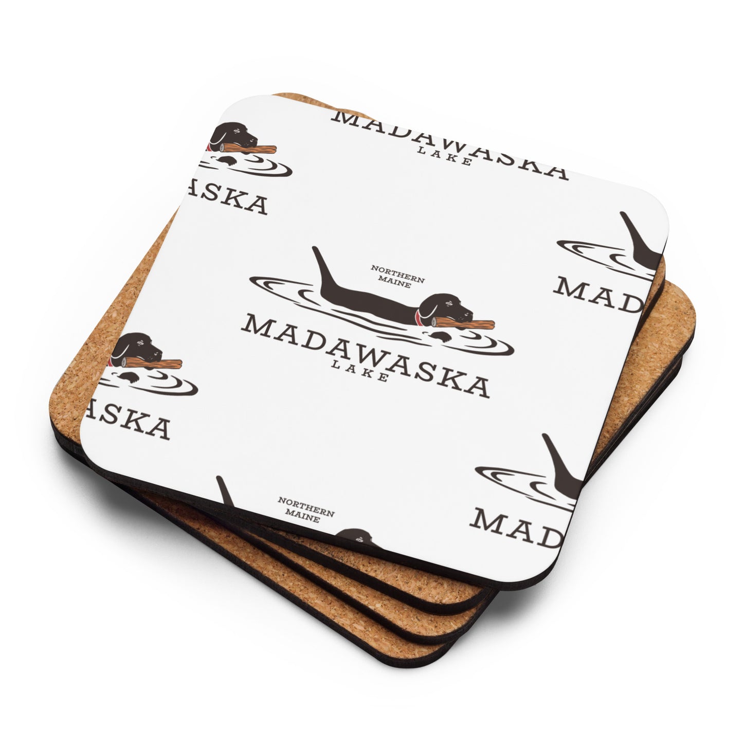 Madawaska Lake Cork-back coaster