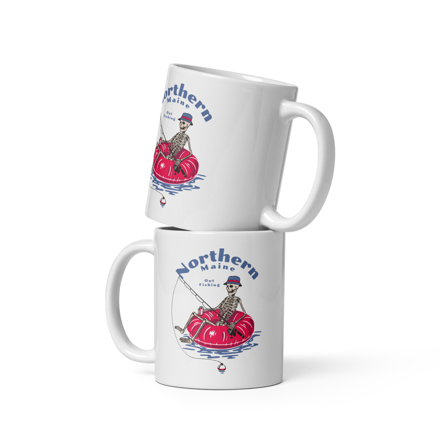 Northern Maine White glossy mug